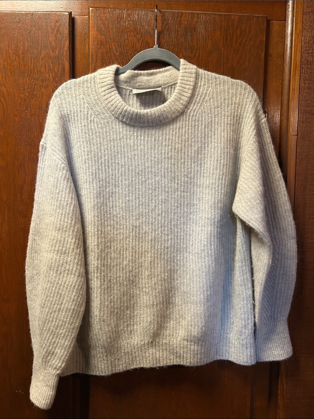 Everlane Cocoon Crewneck Sweater in Light Gray